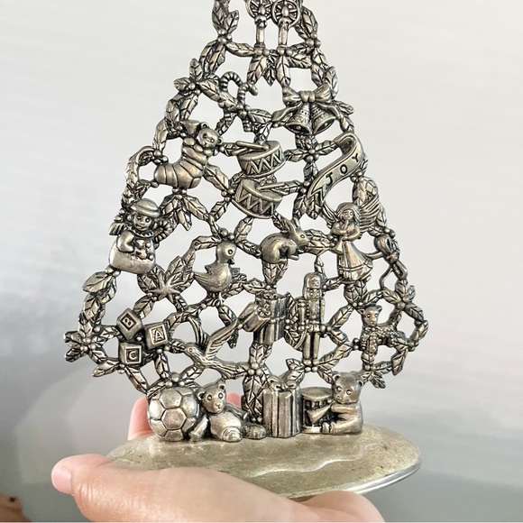 Vintage Godinger Studio Silversmiths Silver Plated Christmas Tree Candle Holder - Picture 2 of 6